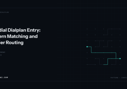 Technical diagram of a branching call-routing lattice, with one matched path highlighted in teal through a grid of nodes.
