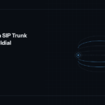 Diagram of two SIP endpoints exchanging signalling messages as arcing lines between them.